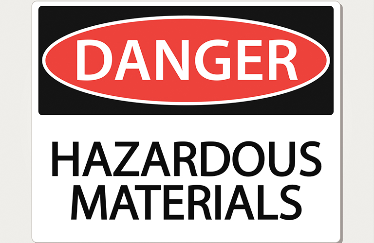 Hazardous Materials Sign: silica exposure